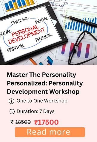 Student in a personalized one-on-one personality development workshop building self-confidence and communication skills