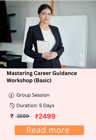 A professional female trainer conducting a virtual workshop on career counselling for aspiring career coaches.